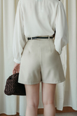 DILLON HIGH WAISTED SHORTS (BEIGE)