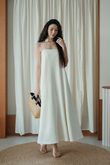 SAMMY LOOSE CAMISOLE DRESS (CREAM)