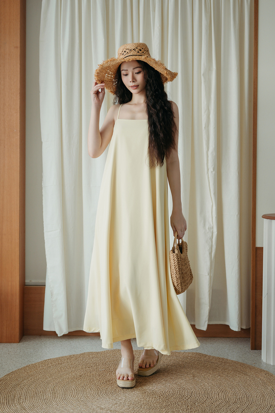 SAMMY LOOSE CAMISOLE DRESS (LIGHT YELLOW)