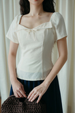 IRELYNN RIBBON TOP (CREAM)