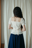 IRELYNN RIBBON TOP (CREAM)