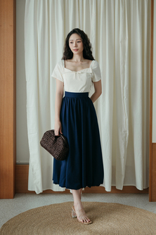 IRELYNN RIBBON TOP (CREAM)