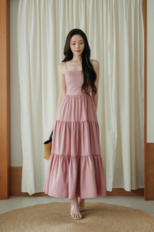 SHANTELLE CAMI TIERED DRESS (PINK) 