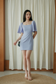 DIORE FLUTTER SLEEVES MINI DRESS (PERIWINKLE) DIORE FLUTTER SLEEVES MINI DRESS (PERIWINKLE)