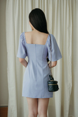 DIORE FLUTTER SLEEVES MINI DRESS (PERIWINKLE) DIORE FLUTTER SLEEVES MINI DRESS (PERIWINKLE)