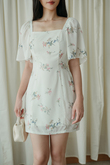 DIORE FLUTTER SLEEVES MINI DRESS (FLORAL) 