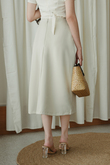 VICCI HIGH WAISTED PENCIL SKIRT (BEIGE)