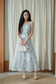 VENESSIA CAMI MIDAXI DRESS (BLUE FLORAL) 