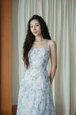 VENESSIA CAMI MIDAXI DRESS (BLUE FLORAL) VENESSIA CAMI MIDAXI DRESS (BLUE FLORAL)