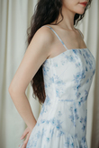 VENESSIA CAMI MIDAXI DRESS (BLUE FLORAL) VENESSIA CAMI MIDAXI DRESS (BLUE FLORAL)