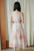 VIKY HALTER NECK MIDI DRESS (FLORAL) VIKY HALTER NECK MIDI DRESS (FLORAL)