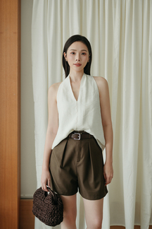 WALLKER V-NECK SHIFT TOP (CREAM)