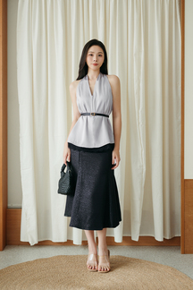 WALLKER V-NECK SHIFT TOP (GREY)