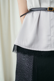 WALLKER V-NECK SHIFT TOP (GREY) WALLKER V-NECK SHIFT TOP (GREY)
