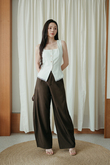 MILANA SQUARE NECK BUTTON TOP (WHITE) MILANA SQUARE NECK BUTTON TOP (WHITE)