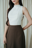 NIVA ROUND NECK CROP TOP (WHITE) NIVA ROUND NECK CROP TOP (WHITE)