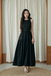 KATY ROUND NECK TIERED DRESS (BLACK) 