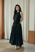 KATY ROUND NECK TIERED DRESS (BLACK) 