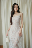 BRITNEY CAMISOLE DRESS (WHITE FLORAL) BRITNEY CAMISOLE DRESS (WHITE FLORAL)