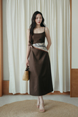 BRITNEY CAMISOLE DRESS (BROWN) BRITNEY CAMISOLE DRESS (BROWN)