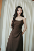 BRITNEY CAMISOLE DRESS (BROWN) BRITNEY CAMISOLE DRESS (BROWN)