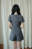 CARLYN CROSSOVER PLAYSUIT (GREY) 