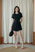 CARLYN CROSSOVER PLAYSUIT (BLACK) 