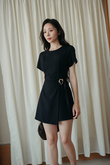 CARLYN CROSSOVER PLAYSUIT (BLACK) CARLYN CROSSOVER PLAYSUIT (BLACK)
