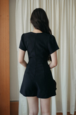CARLYN CROSSOVER PLAYSUIT (BLACK) CARLYN CROSSOVER PLAYSUIT (BLACK)