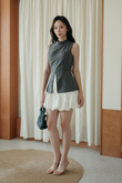 SAWYER HIGH COLLAR TOP (GREY) SAWYER HIGH COLLAR TOP (GREY)