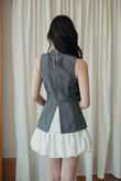 SAWYER HIGH COLLAR TOP (GREY) SAWYER HIGH COLLAR TOP (GREY)