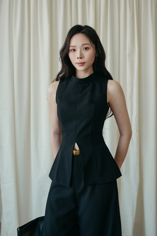 SAWYER HIGH COLLAR TOP (BLACK)