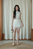 DOBBIE MID WAIST SKORT (WHITE) DOBBIE MID WAIST SKORT (WHITE)