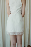 DOBBIE MID WAIST SKORT (WHITE) DOBBIE MID WAIST SKORT (WHITE)