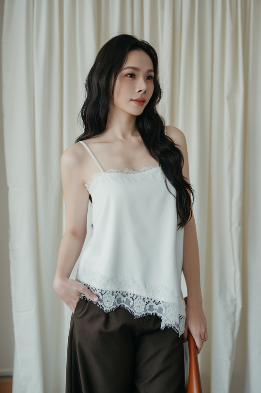 IRIS CAMI LACE TOP (WHITE)