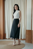 HYDEE HIGH WAISTED LACE SKIRT (BLACK)