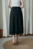 HYDEE HIGH WAISTED LACE SKIRT (BLACK)