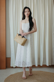 DAFFIE CAMISOLE DRESS (WHITE FLORAL) 