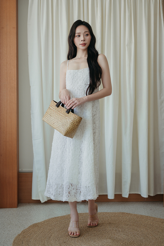 DAFFIE CAMISOLE DRESS (WHITE FLORAL) 