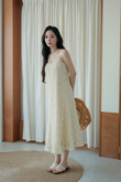 DAFFIE CAMISOLE DRESS (CREAM FLORAL) 
