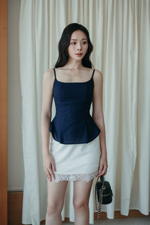 TOBY U NECK CAMI TOP (BLUE)