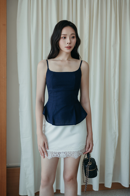 TOBY U NECK CAMI TOP (BLUE)
