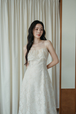 SABRYN RUFFLES CAMI DRESS (CREAM FLORAL) SABRYN RUFFLES CAMI DRESS (CREAM FLORAL)