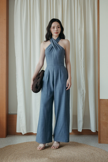 DIWA CRISS CROSS JUMPSUIT (BLUE) 