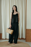XANA V NECK LACE TOP (BLACK) XANA V NECK LACE TOP (BLACK)