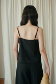 XANA V NECK LACE TOP (BLACK) XANA V NECK LACE TOP (BLACK)