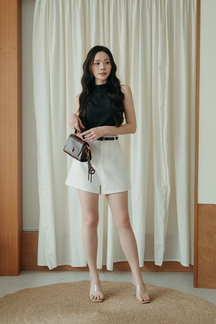 MAZ HIGH WAISTED SHORTS (WHITE)