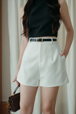 MAZ HIGH WAISTED SHORTS (WHITE) MAZ HIGH WAISTED SHORTS (WHITE)