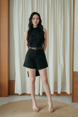 MAZ HIGH WAISTED SHORTS (BLACK) MAZ HIGH WAISTED SHORTS (BLACK)