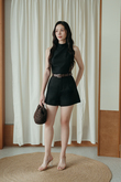 MAZ HIGH WAISTED SHORTS (BLACK) MAZ HIGH WAISTED SHORTS (BLACK)